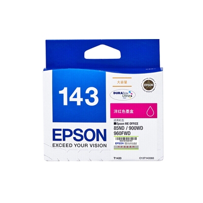 愛普生（EPSON） T143墨盒T1431/2/3/4 適用900 960FWD 7018 打印機 T1433紅色墨盒 計價單位：個